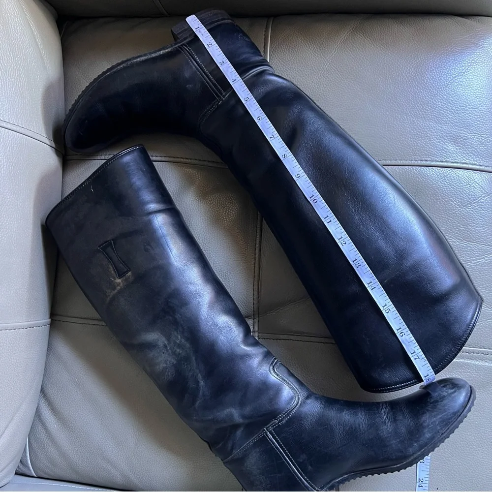 Vtg E Vogel Bespoke Equestrian Custom Made Leather Riding Boots Sz 6 - 6.5 Black